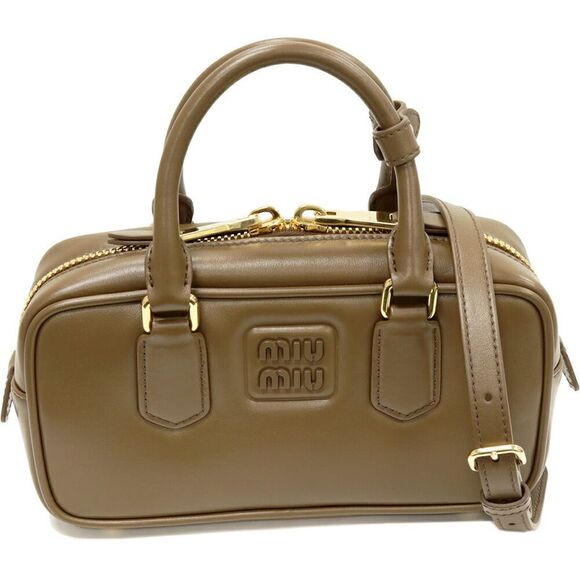 Miu Miu Leather Handbag Shoulder Bag Arcadi - Picture 1 of 5